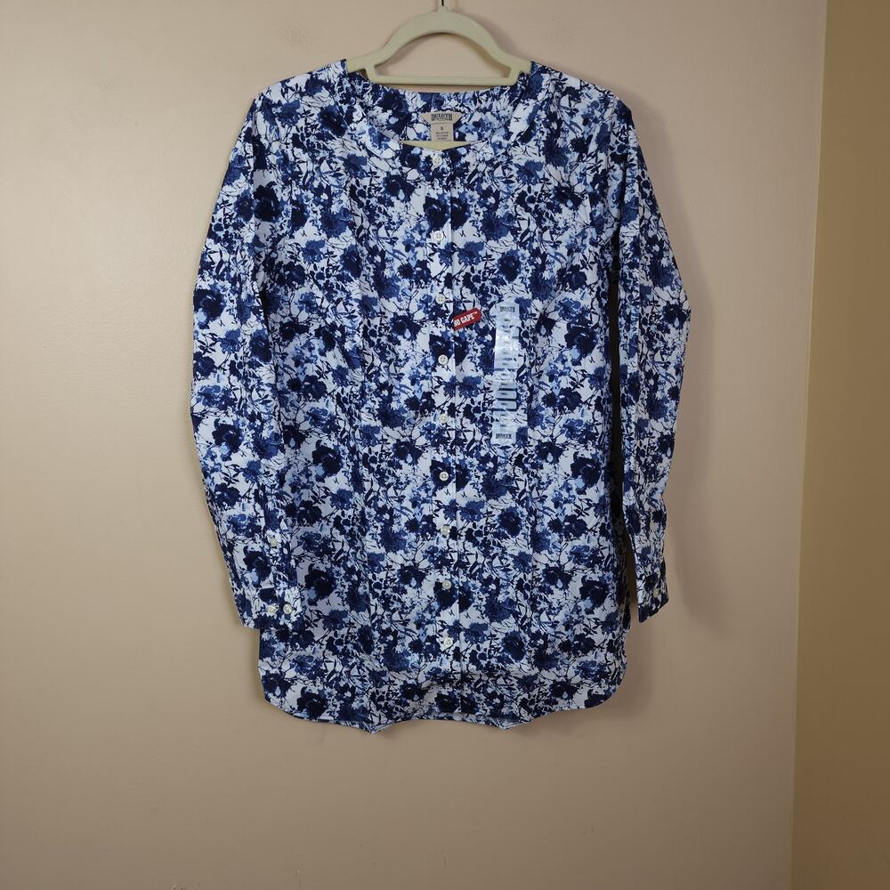 Duluth Wrinklefighter Tunic in Navy Floral Size S
